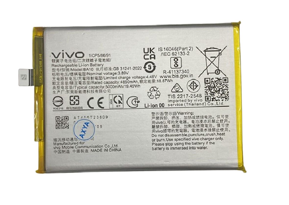Vivo Y28 / Y17s Pil Batarya BA10 5000 mAh