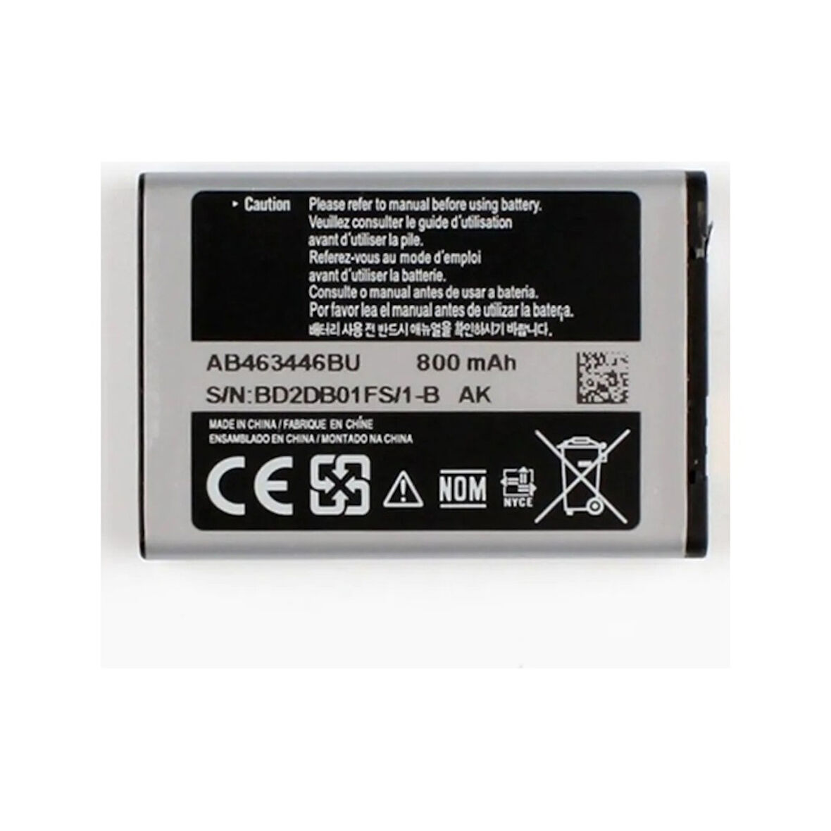 Samsung E1205 E1200 E1207 E250 E500 AB463446BU Pil Batarya