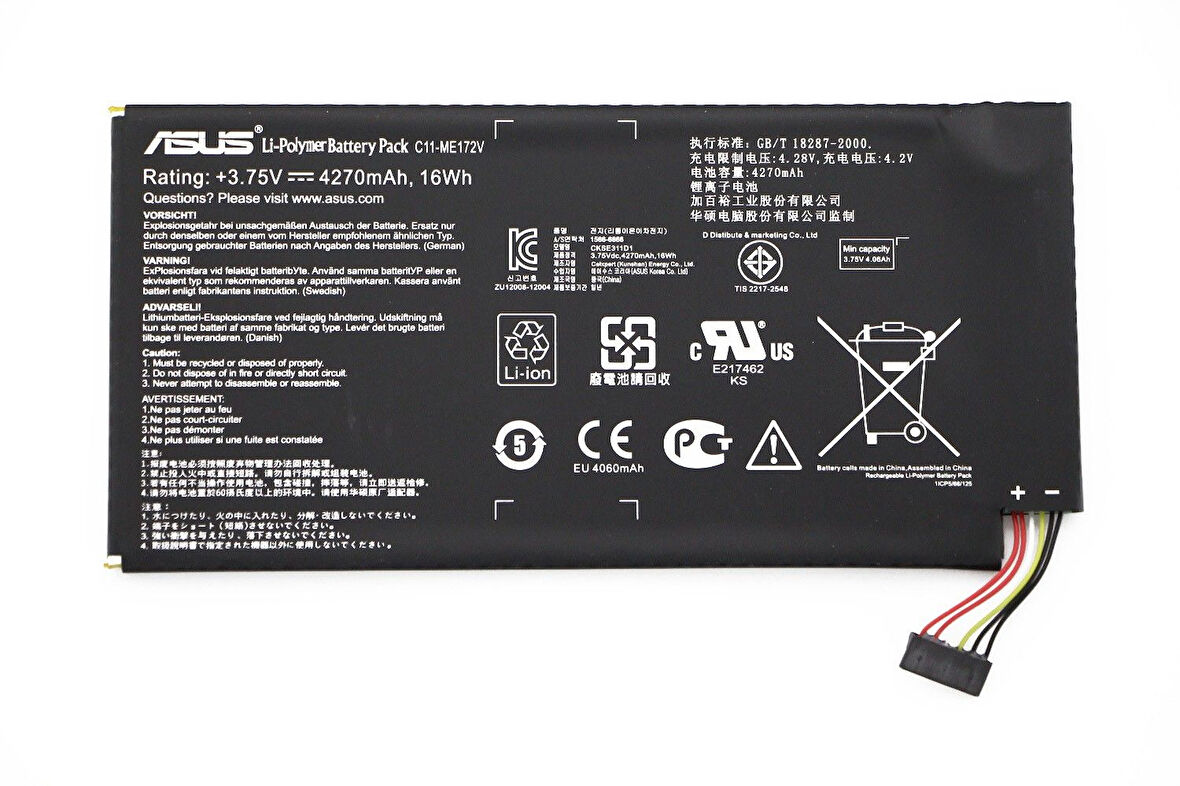 Asus MeMO Pad ME172V-1A078A Tablet Pil Batarya