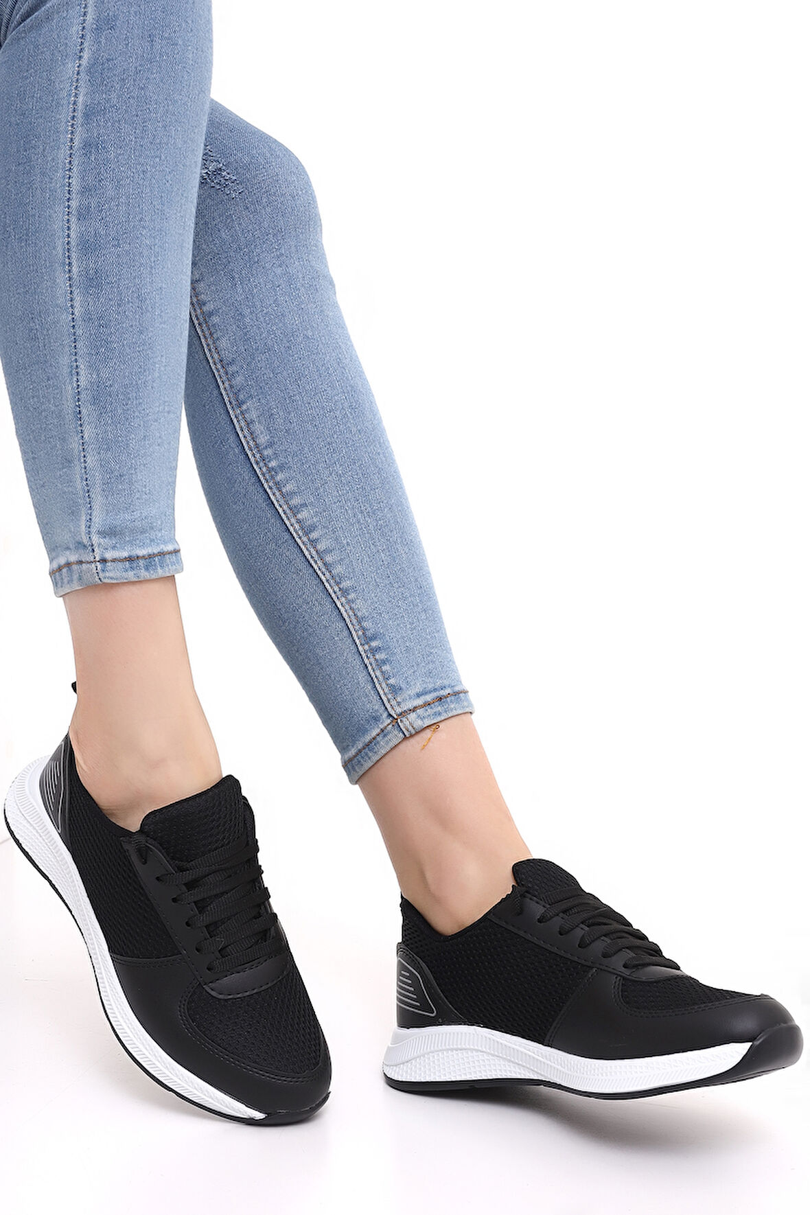 Wordex F3 Kalın Taban Günlük Kadın Fileli Yazlık Sneaker Spor Ayakkabı