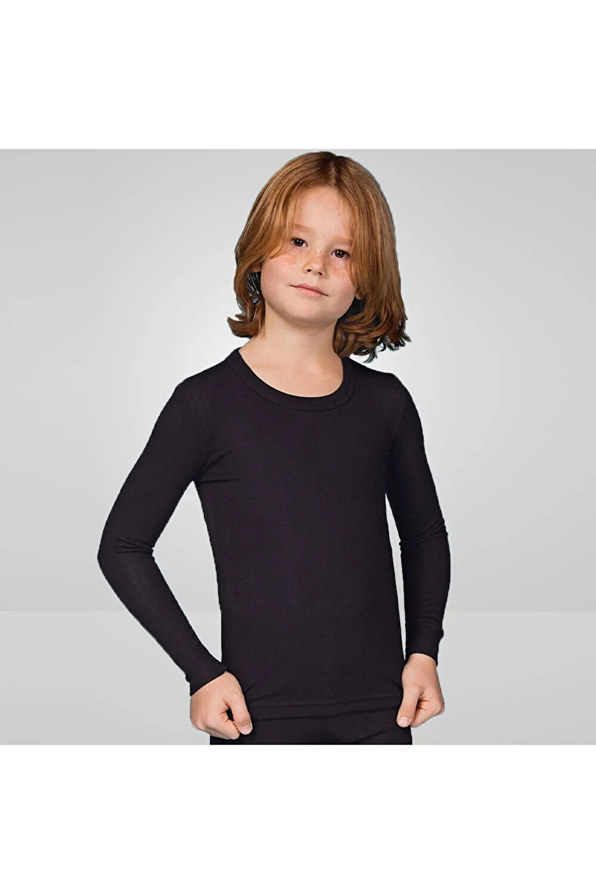 847 Erkek Çocuk Termal Üst - Siyah - 11-12 Yaş