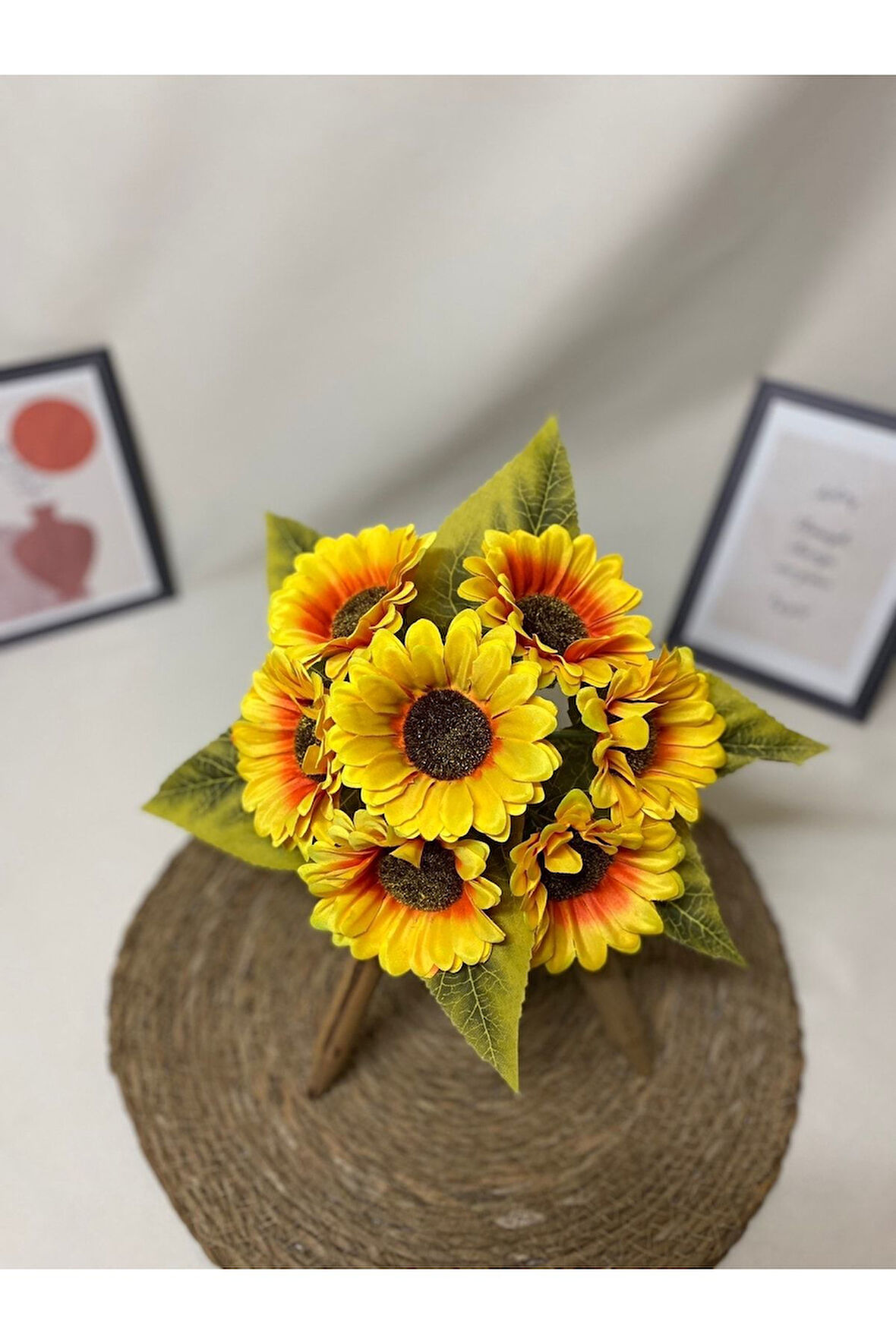 Yapay Ayçiçeği Demeti 7 Dallı 25 Cm 1.Kalite