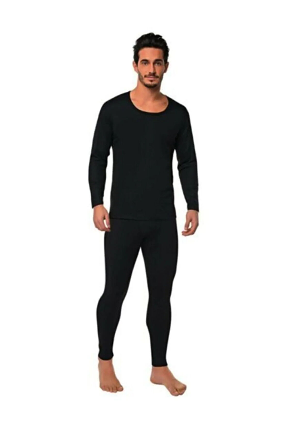 Erkek Siyah Termal Şardonlu Thermo Cool Uzun Kol Takım