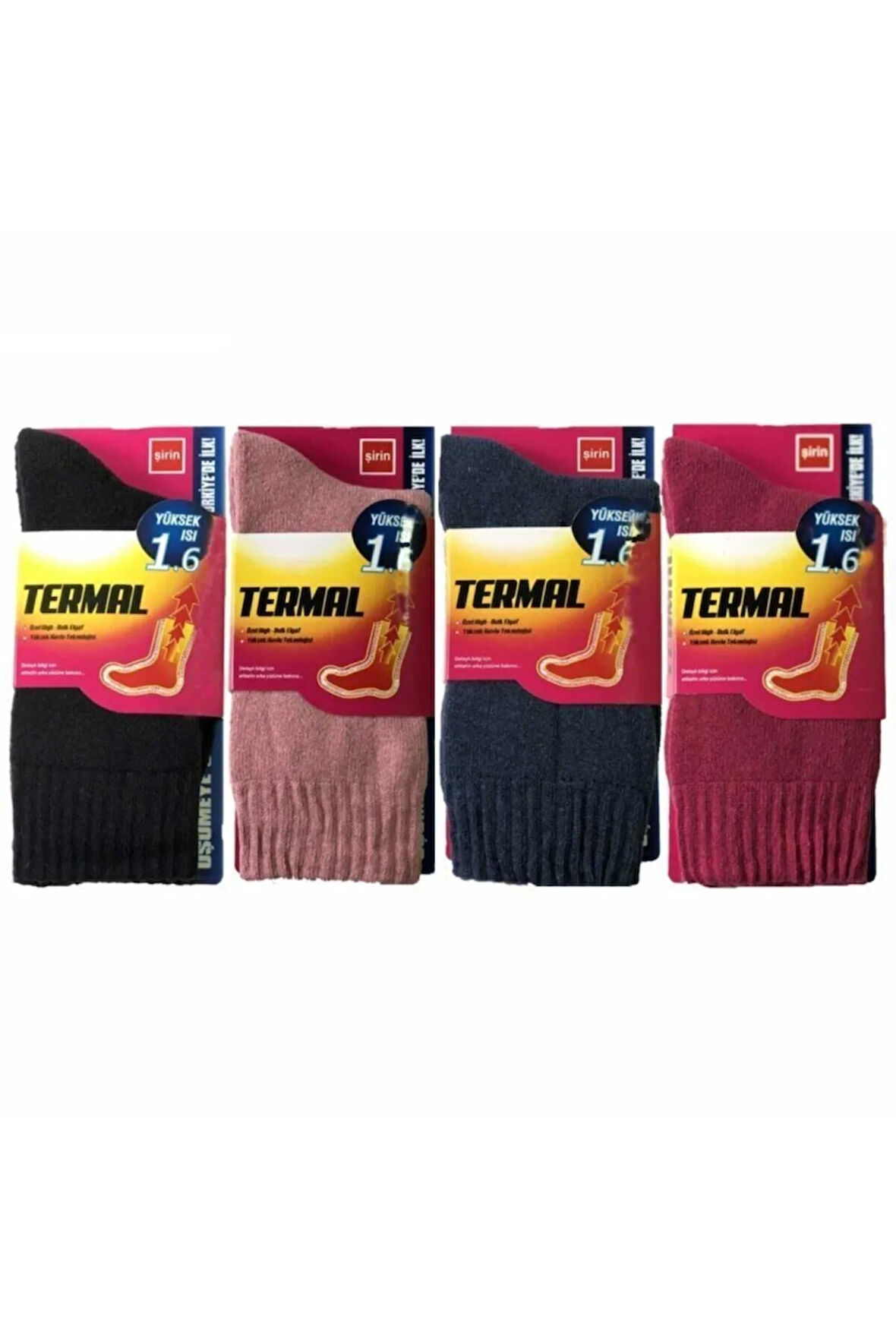 Kadın Pembe Yüksek Isı Termal Çorap 4 Adet