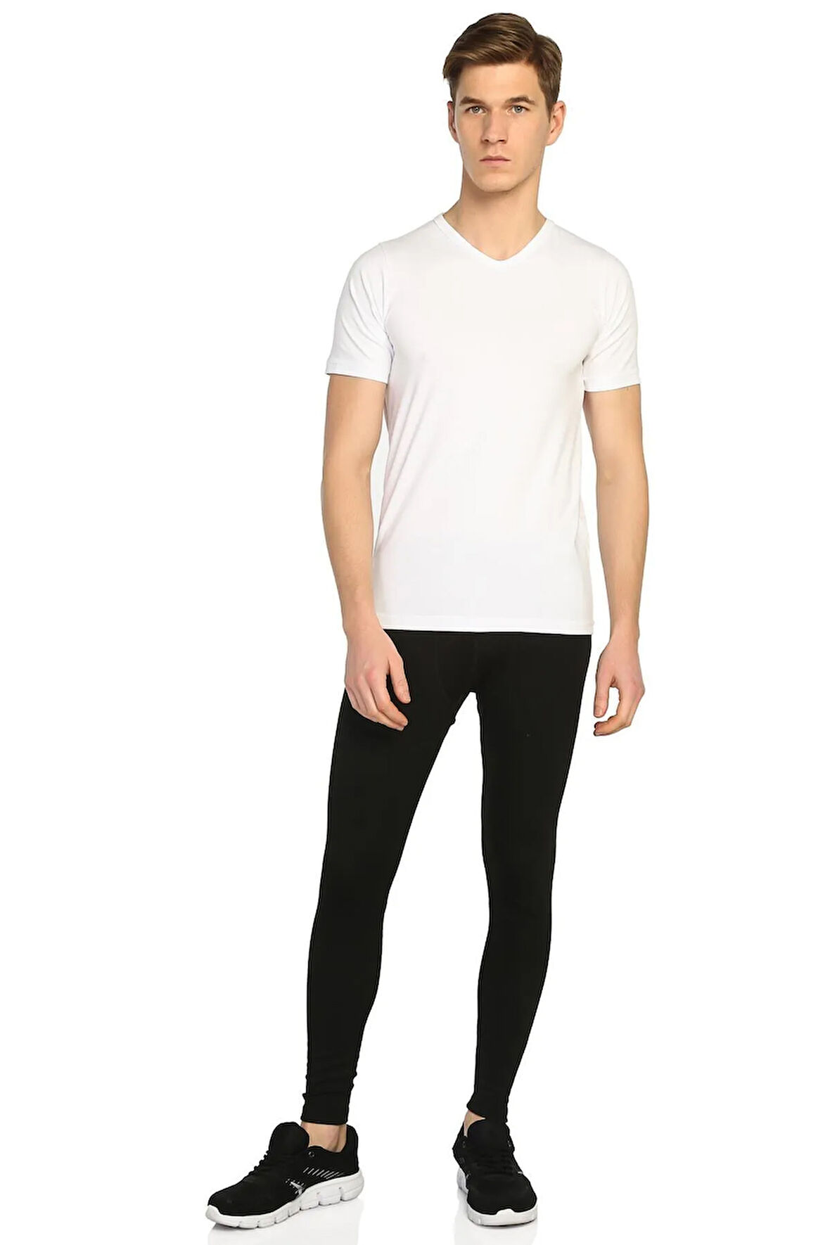 Erkek Siyah 2'li Paket Termal Şardonlu Tayt İçlik ELF568T0125T2CCM