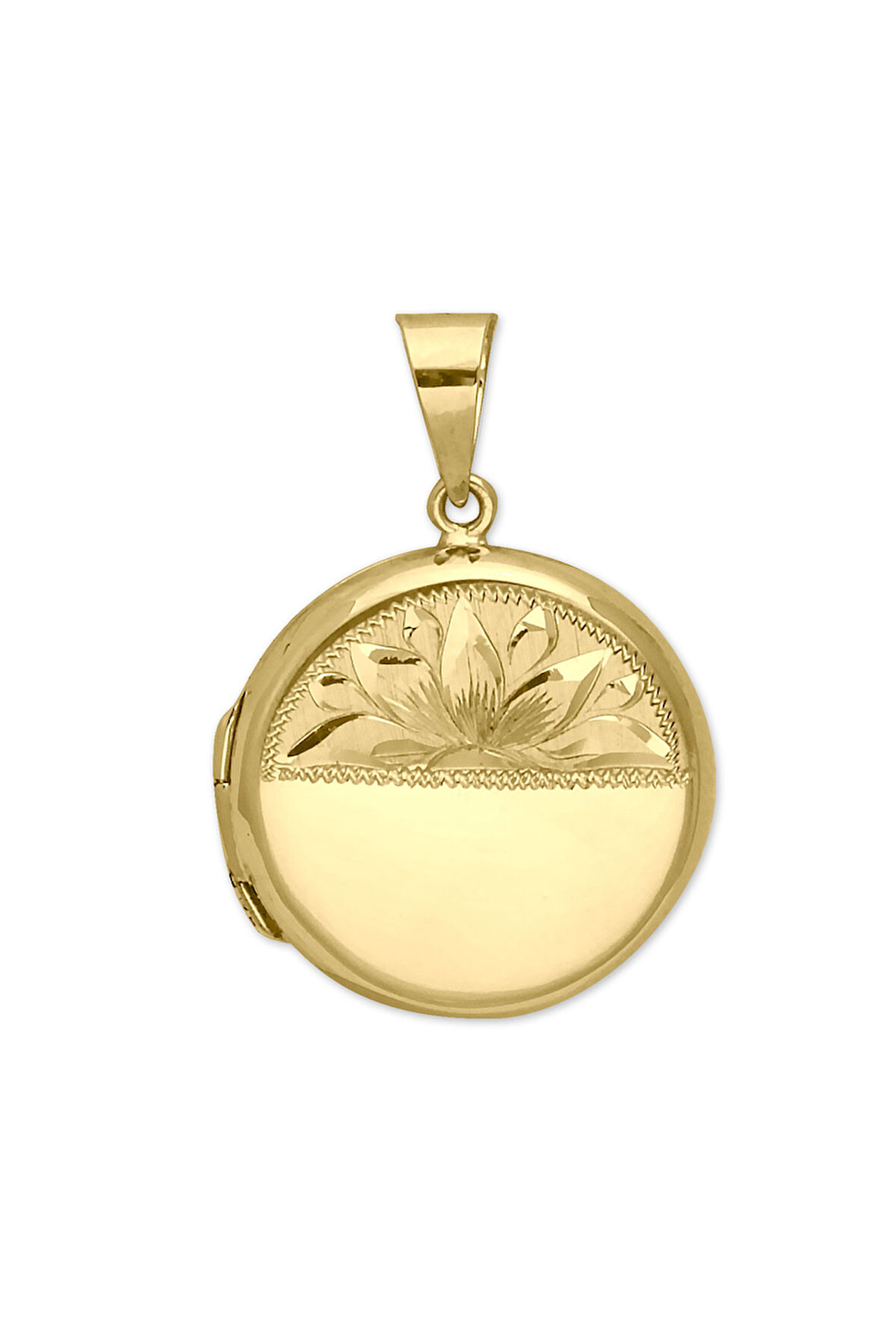 Yuvarlak Madalyon Altın Kolye Ucu