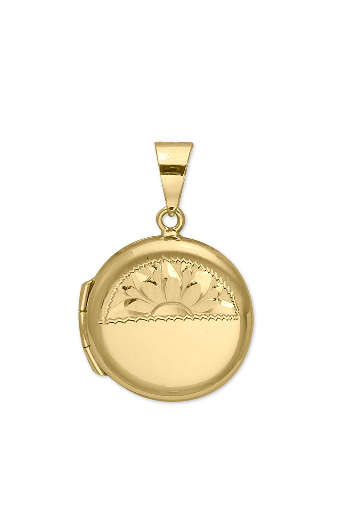 Altın Motifli Yuvarlak Kolye Ucu