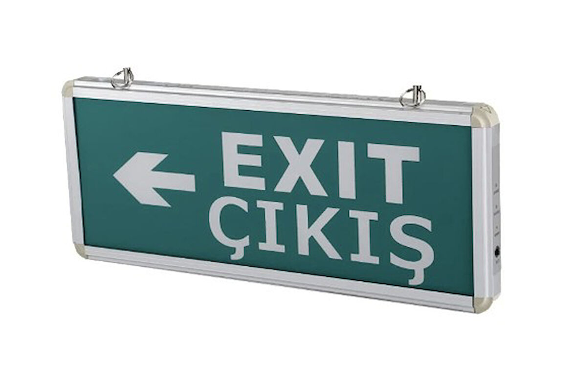 Exit Çıkış Acil Yönlendirme Armatürü Cata Exit Çıkış Sol Sağ Oklu 9166