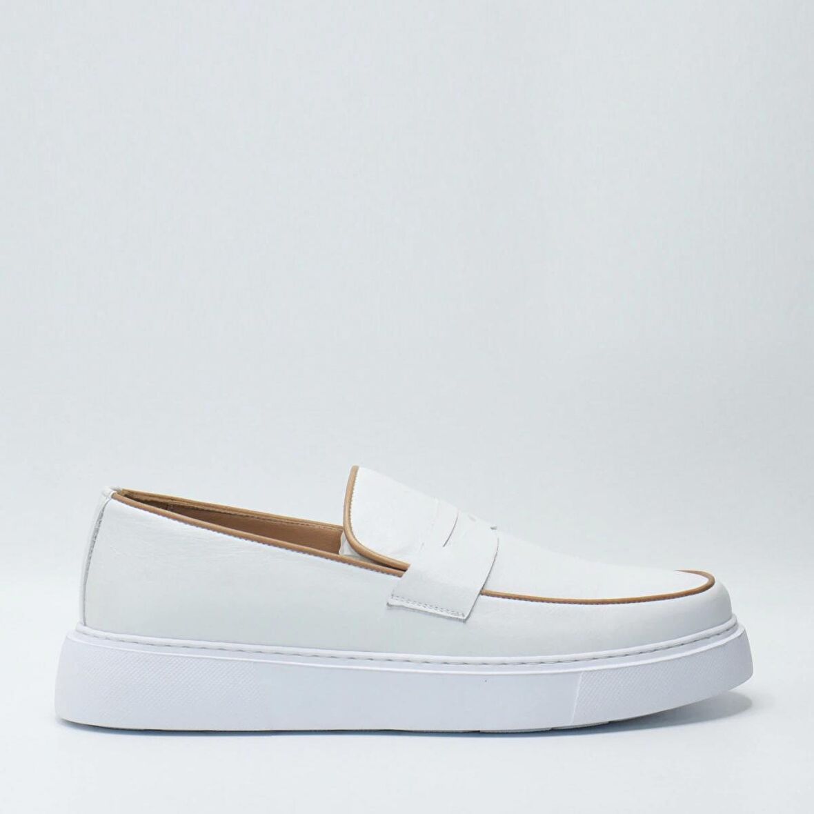 Bruno Shoes Günlük Erkek Deri Eva Taban Ayakkabı-P05-10823E-Beyaz-084