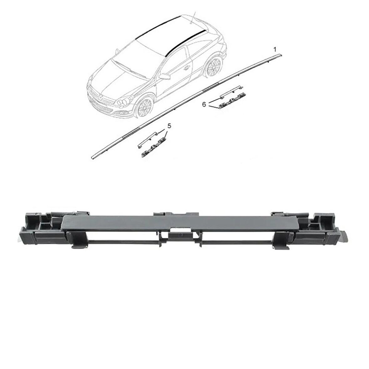 Opel Zafira B Tavan Çıta Kapağı Ön / Arka İthal 5187915