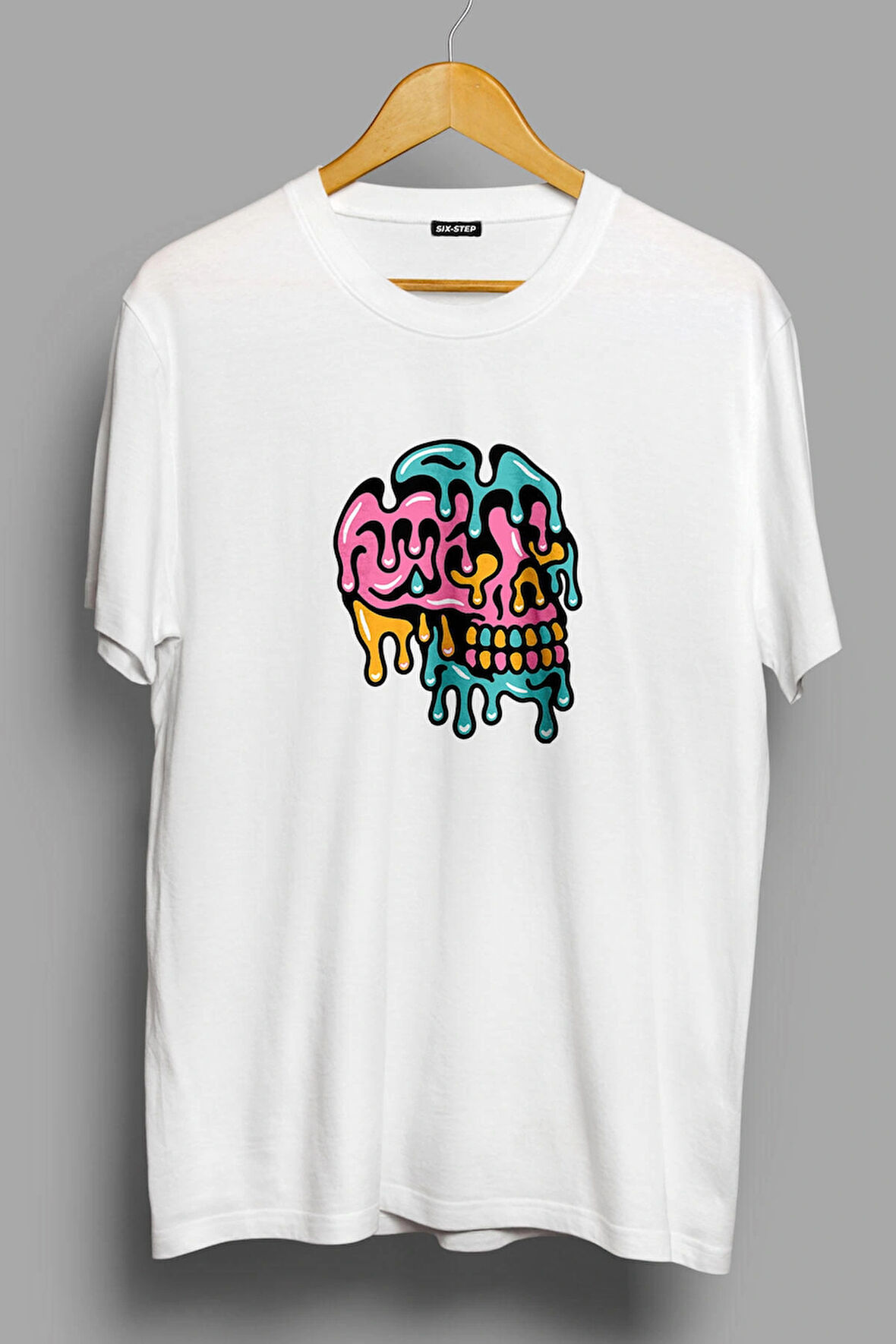 Skull - Üniseks Oversize Dijital Baskılı T-shirt