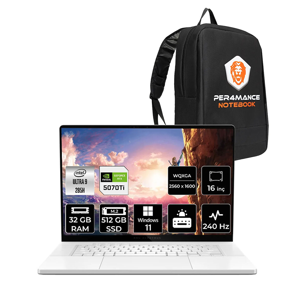 Asus ROG Zephyrus G16 Ultra 9 285H32GB 512GB SSD RTX5070Ti/12GB 240Hz 16'' 2.5K W11H Gaming & PER4
