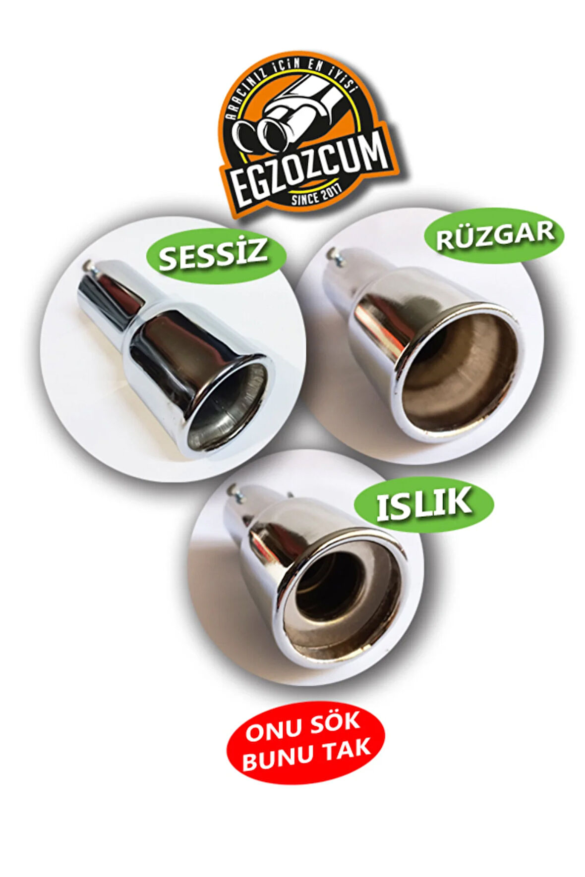 3 Lü Vidalı nikelaj 51 mm. uç takımı sessiz/rüzgar sesli/ıslık sesli sök-tak