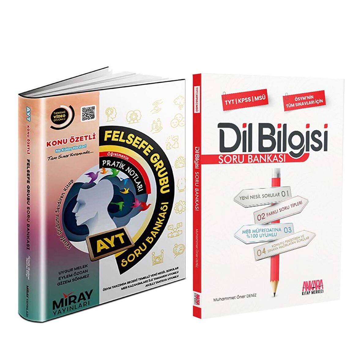 Miray AYT Felsefe ve AKM Dil Bilgisi Soru Bankası Seti 2 Kitap