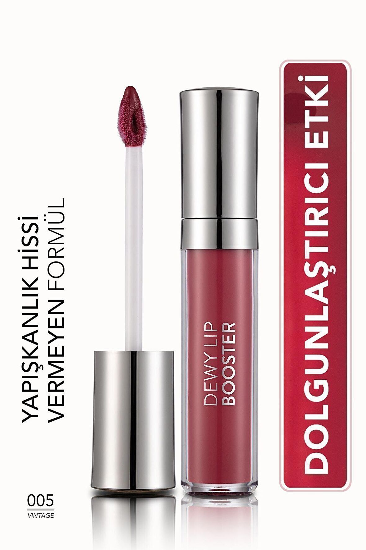 Flormar Dolgunlaştırıcı Dudak Parlatıcısı (KOYU PEMBE) - Dewy Lip Booster - 005 Vintage - 8690604619078