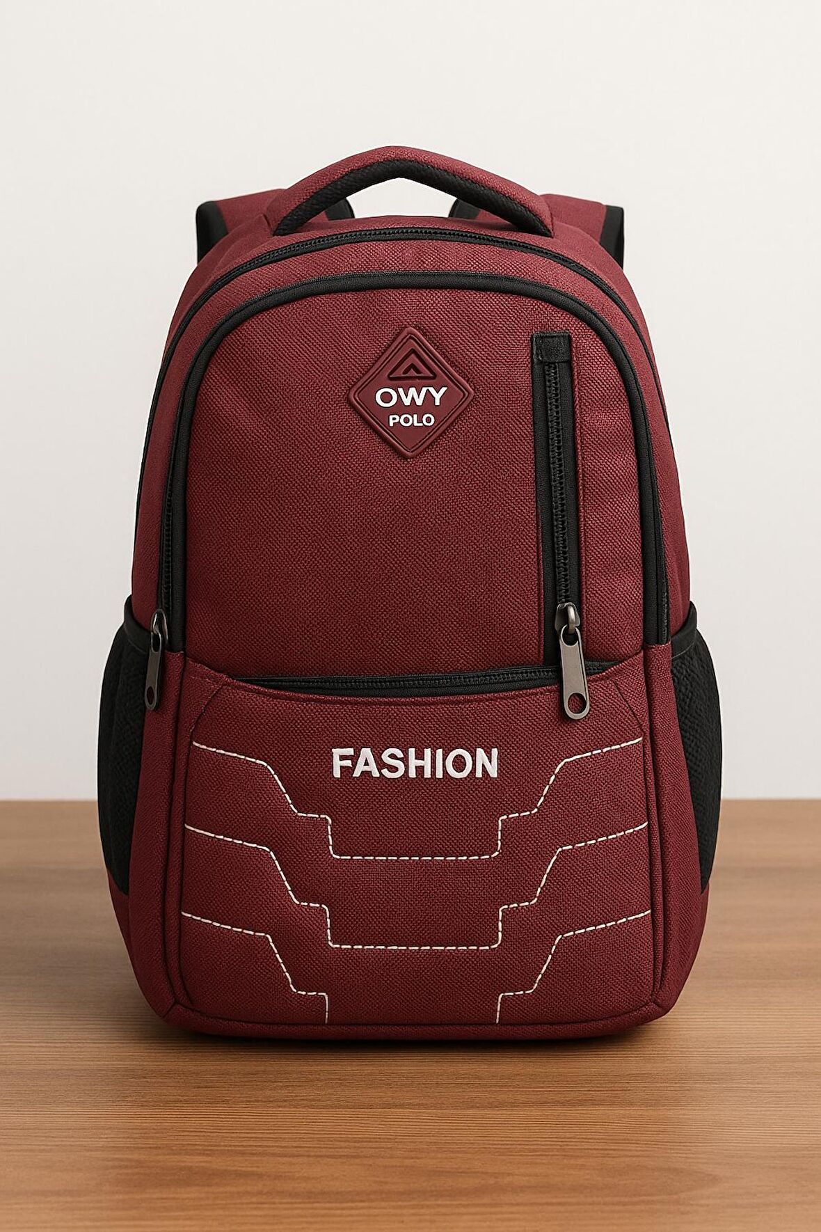 OWYON POLO FASHİON OKUL SIRT ÇANTASI (YENİ SEZON)-KIRMIZI