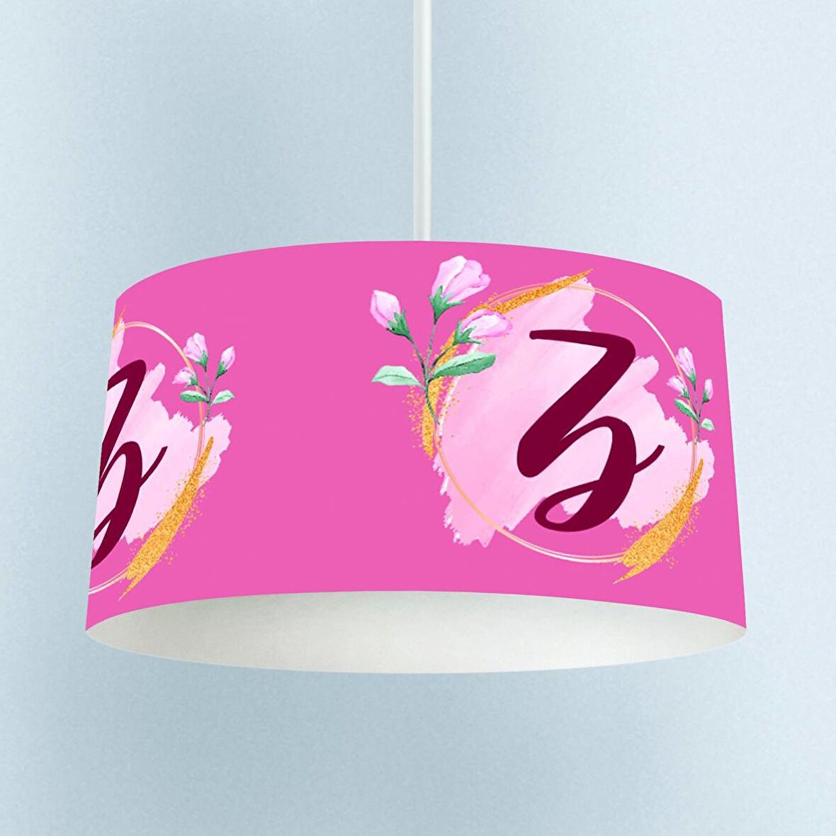 Harf Serisi Dijital Baskılı Sarkıt Avize Model 004