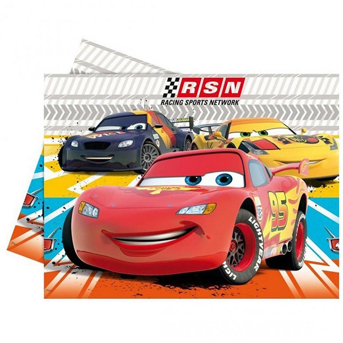 Cars (Şimşek Mcqueen) Temalı Masa Örtüsü 120x180 Cm.