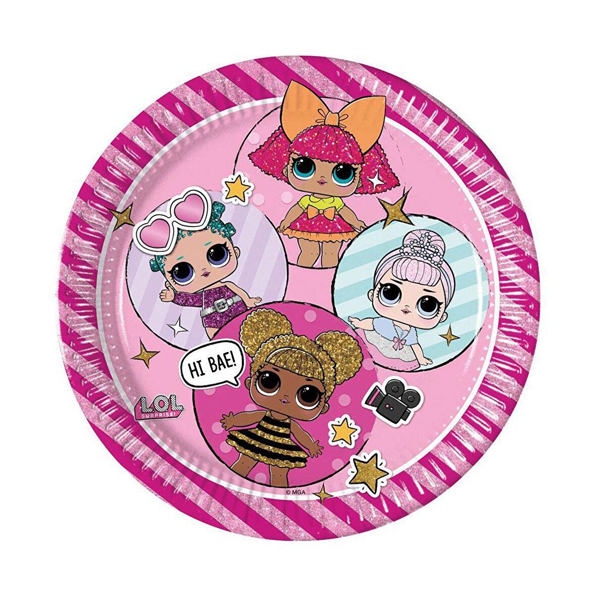 LML8556 Balonevi, L.O.L. Sürpriz, 8 adet Kağıt Tabak 23 cm