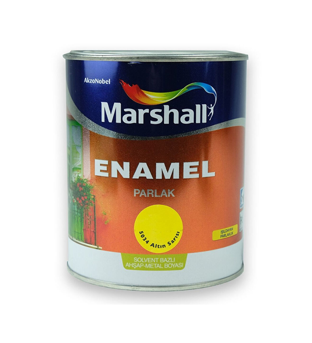 Enamel Parlak Ahşap Metal Boyası Altın Sarısı 2,5 L