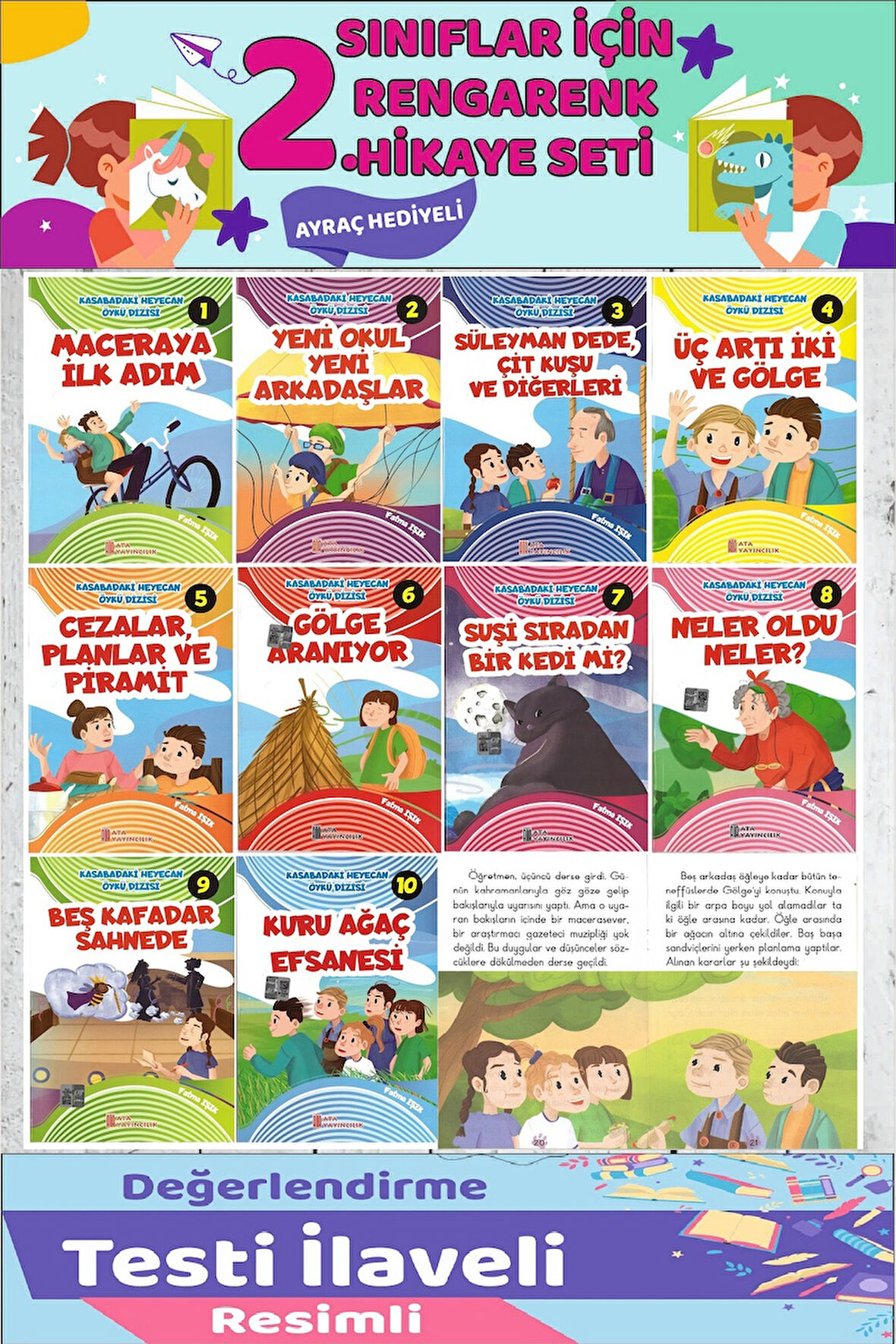 3.Sınıf Okumayı Sevdiren 10 lu Hikaye Seti 14 (48-64 sayfa)