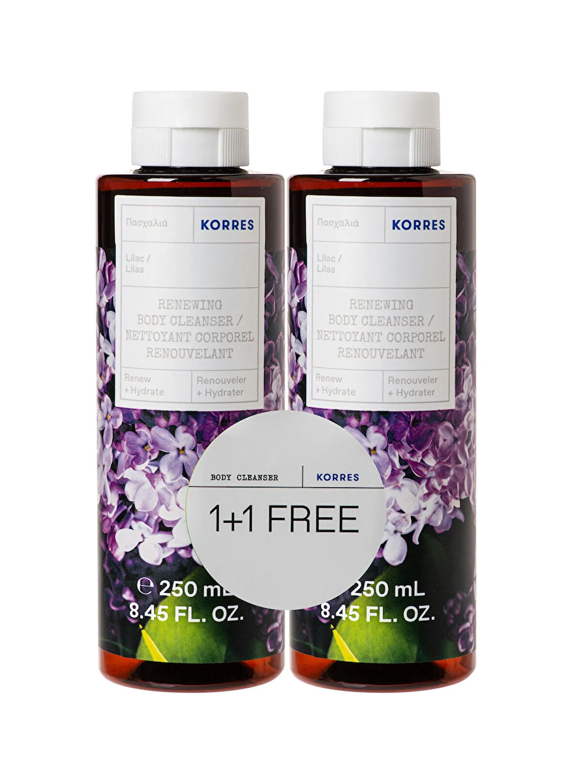 Renewing Body Cleanser Lilac 250 ml 1+1