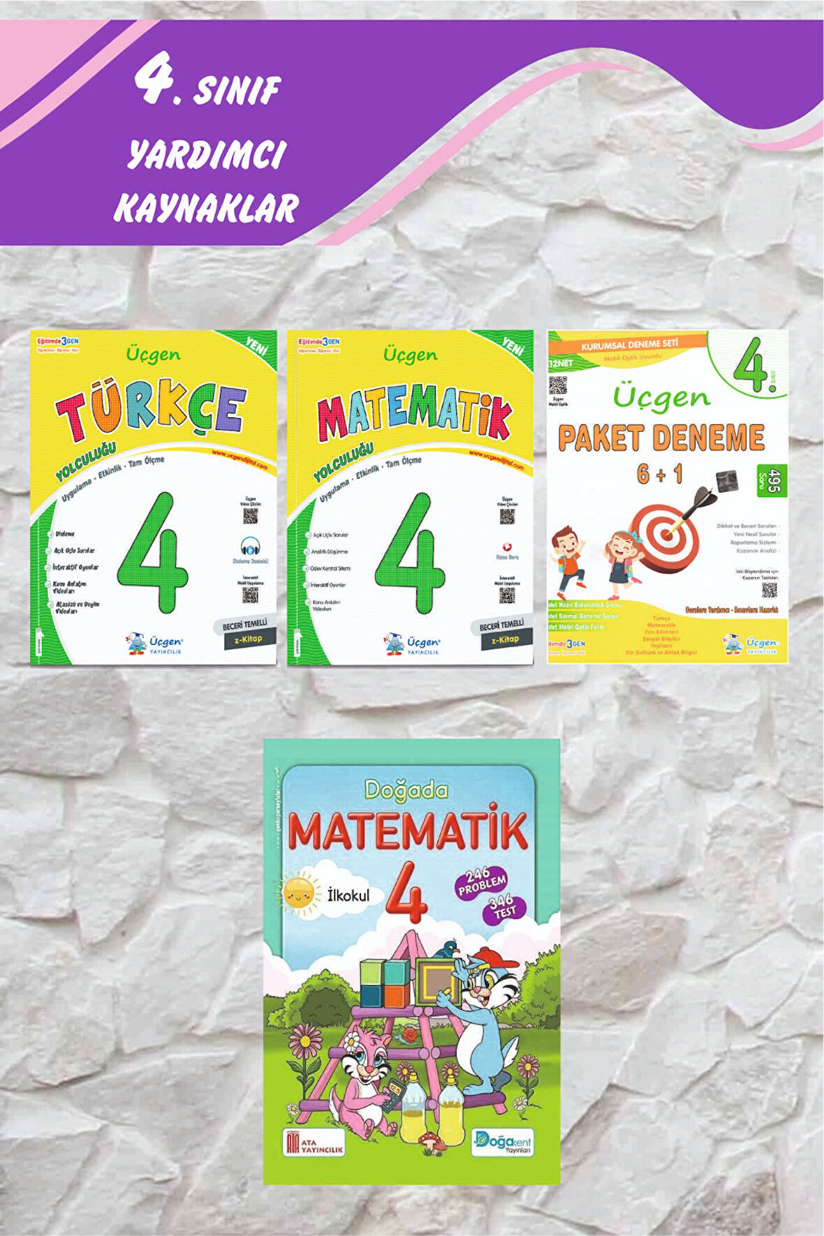Üçgen 4.Sınıf Beceri Temelli Türkçe-Matematik-Paket Deneme 6+1-2024