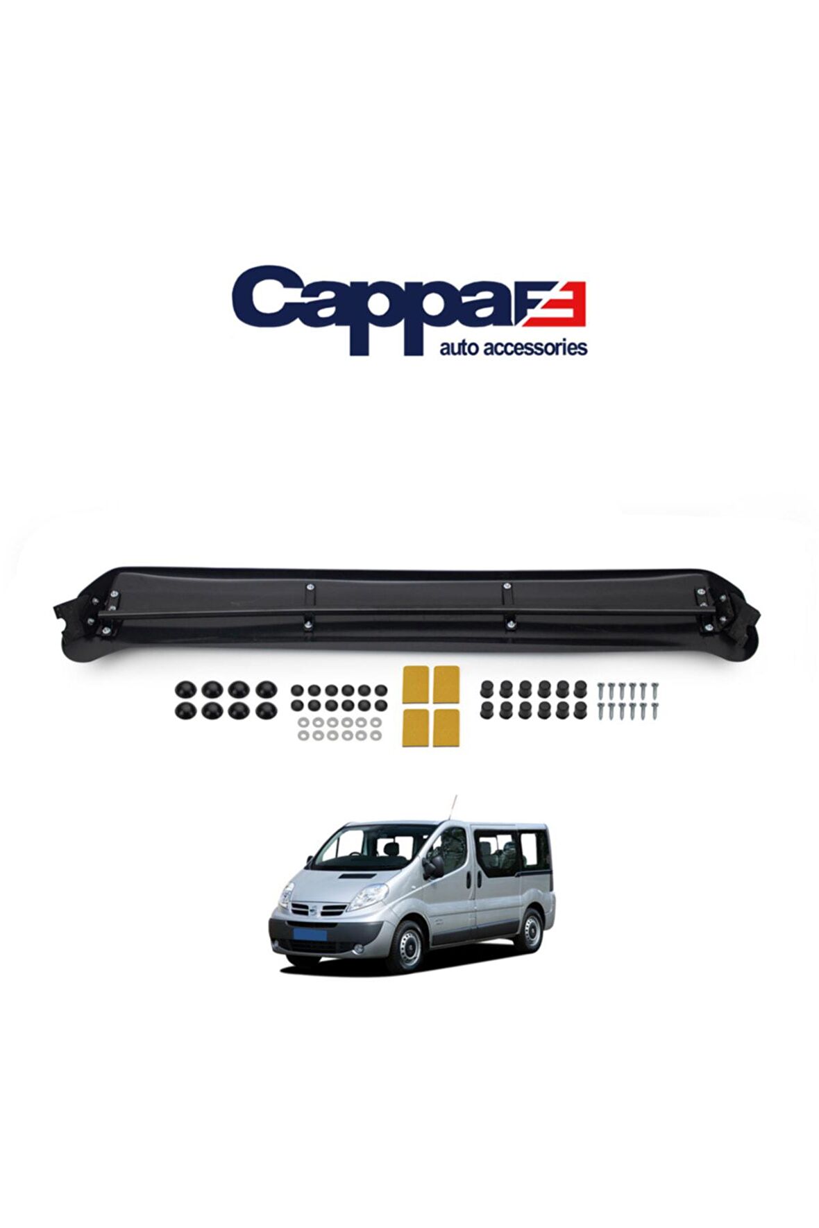 Nissan Primastar Ön Cam Güneşliği Siperlik Vizör Şapka Akrilik Terek Piano Black 2001-2014