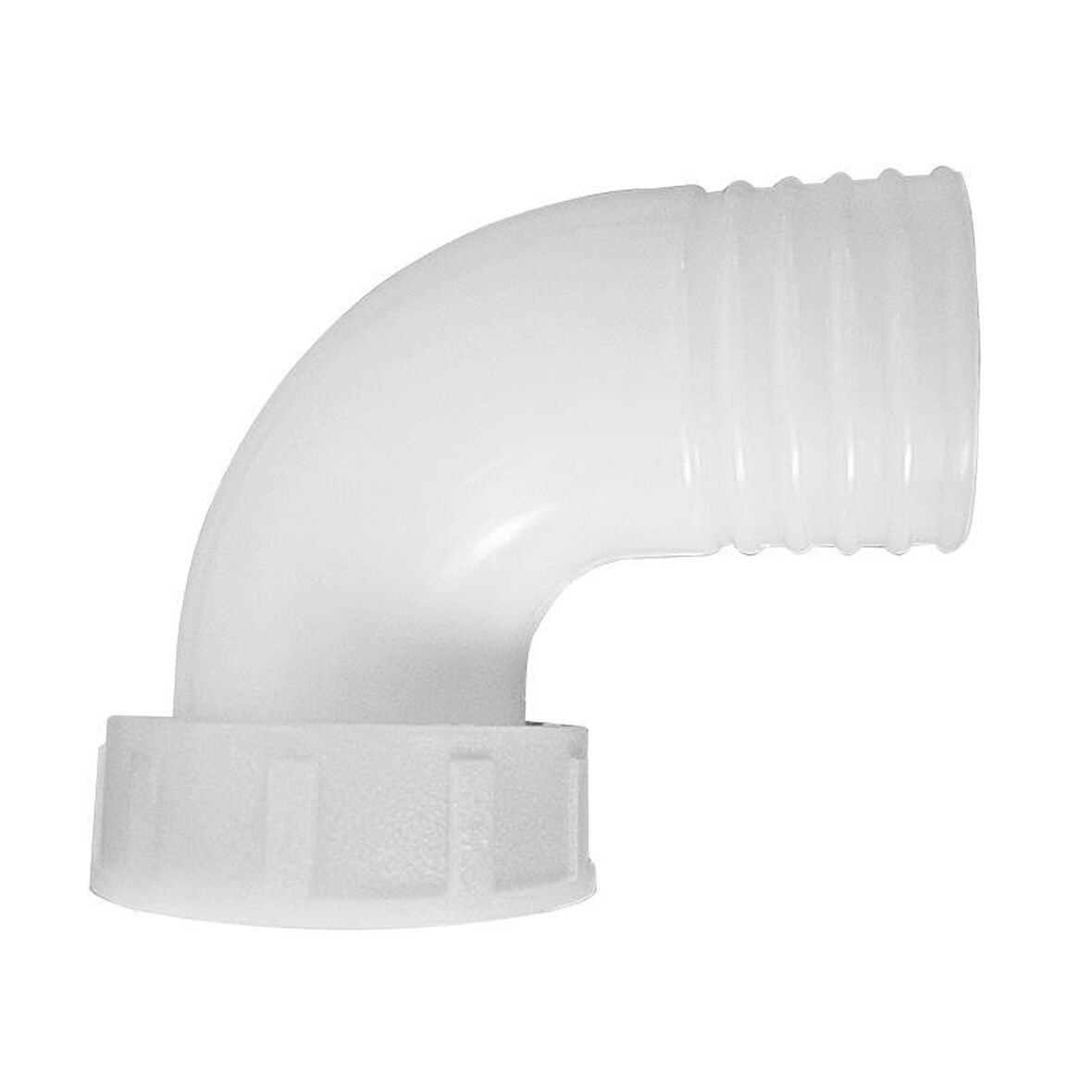 Thru-Hull 2" Elbow 90º Fem Conn. f/Hose Ø50mm, White