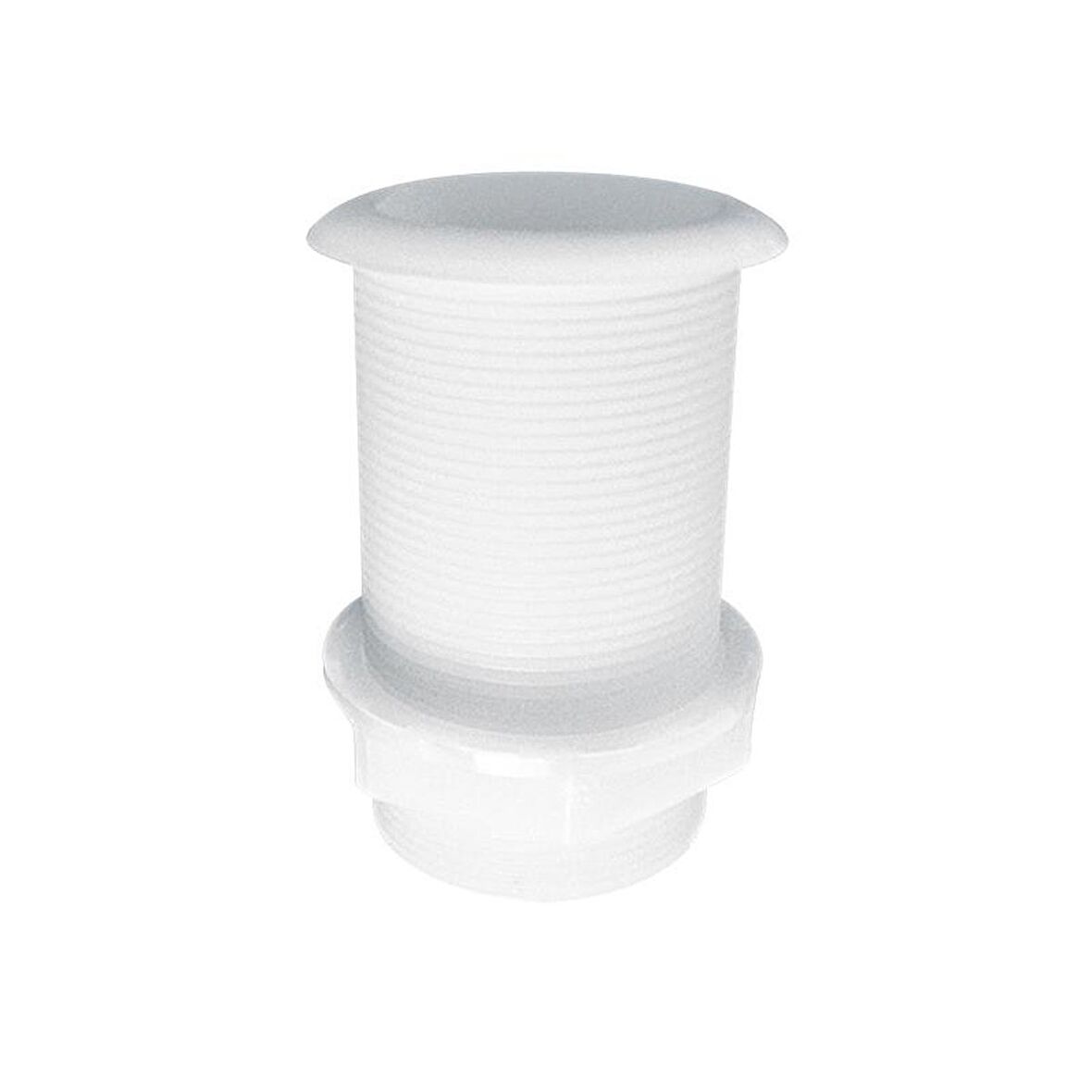 Thru-Hull Stand. Flange, Threaded 1", L.87mm, White
