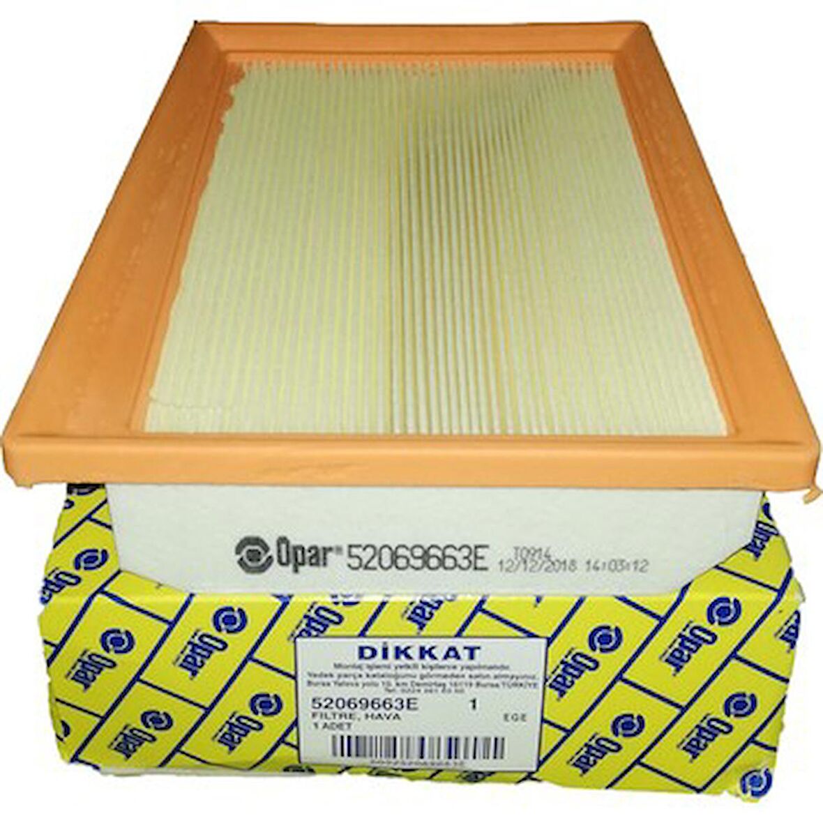 Hava Fılıtresı orjınal Opar 52069663e Egea 1.6 Dızel