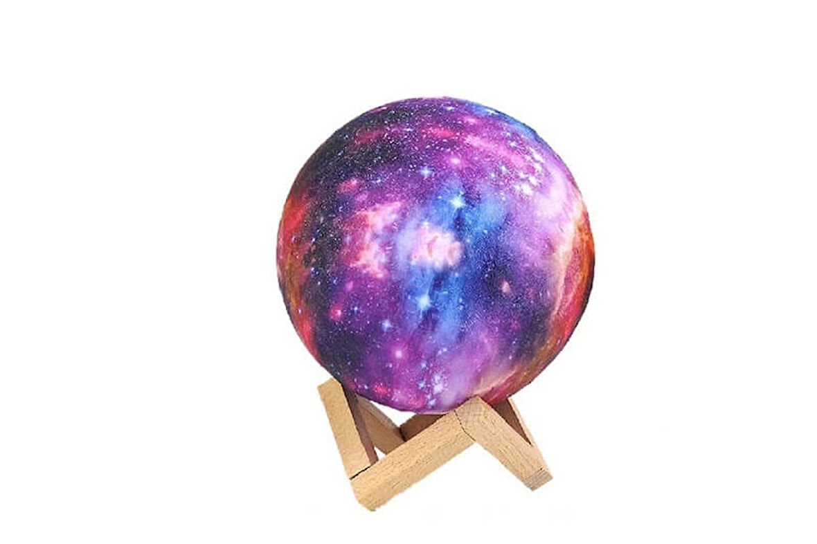 Dekoratif Yerküre Renkli 15 Cm Pilli