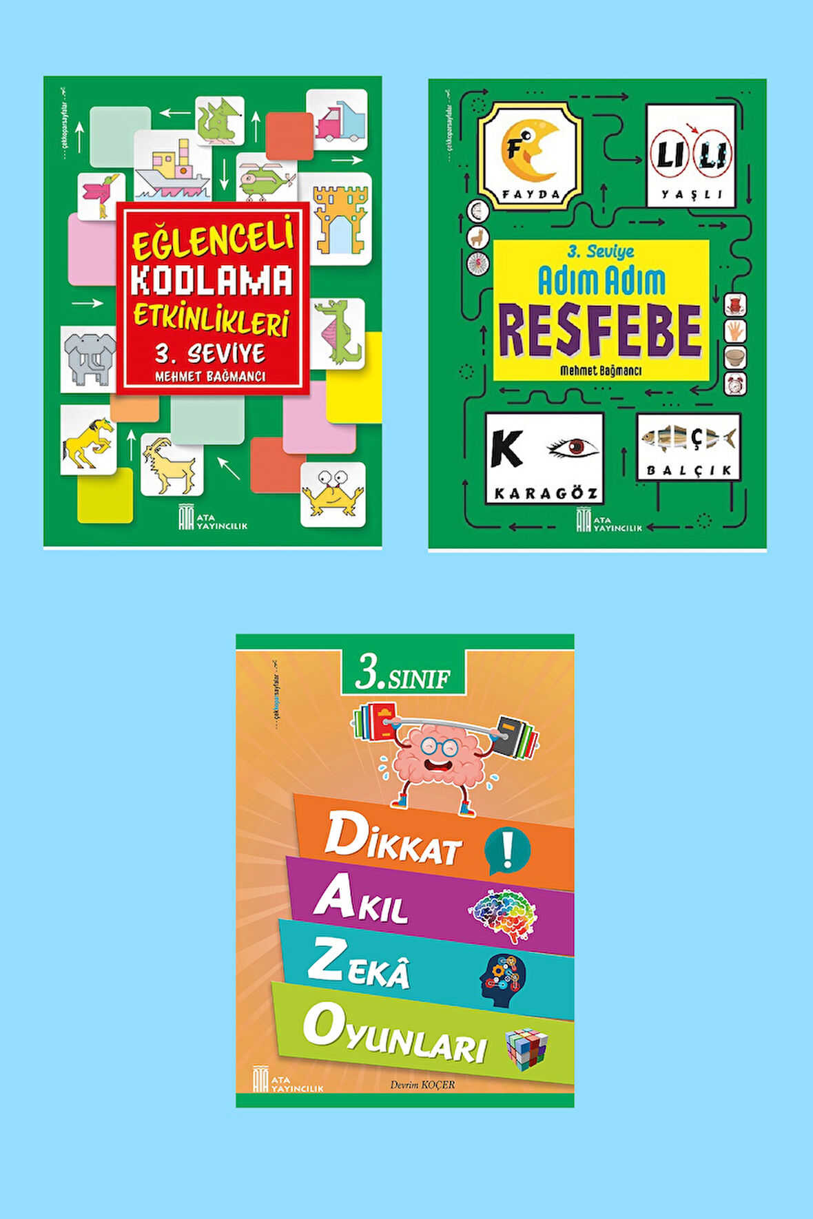 3.Sınıf Eğlenceli Kodlama+Resfebe+Dikkat Akıl Zeka Oyunları