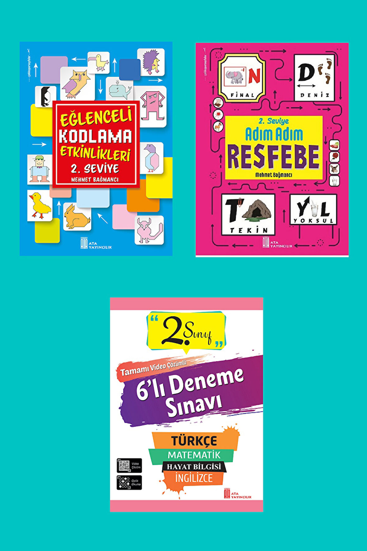 2.Sınıf Eğlenceli Kodlama+Resfebe+6lı Deneme Sınavı