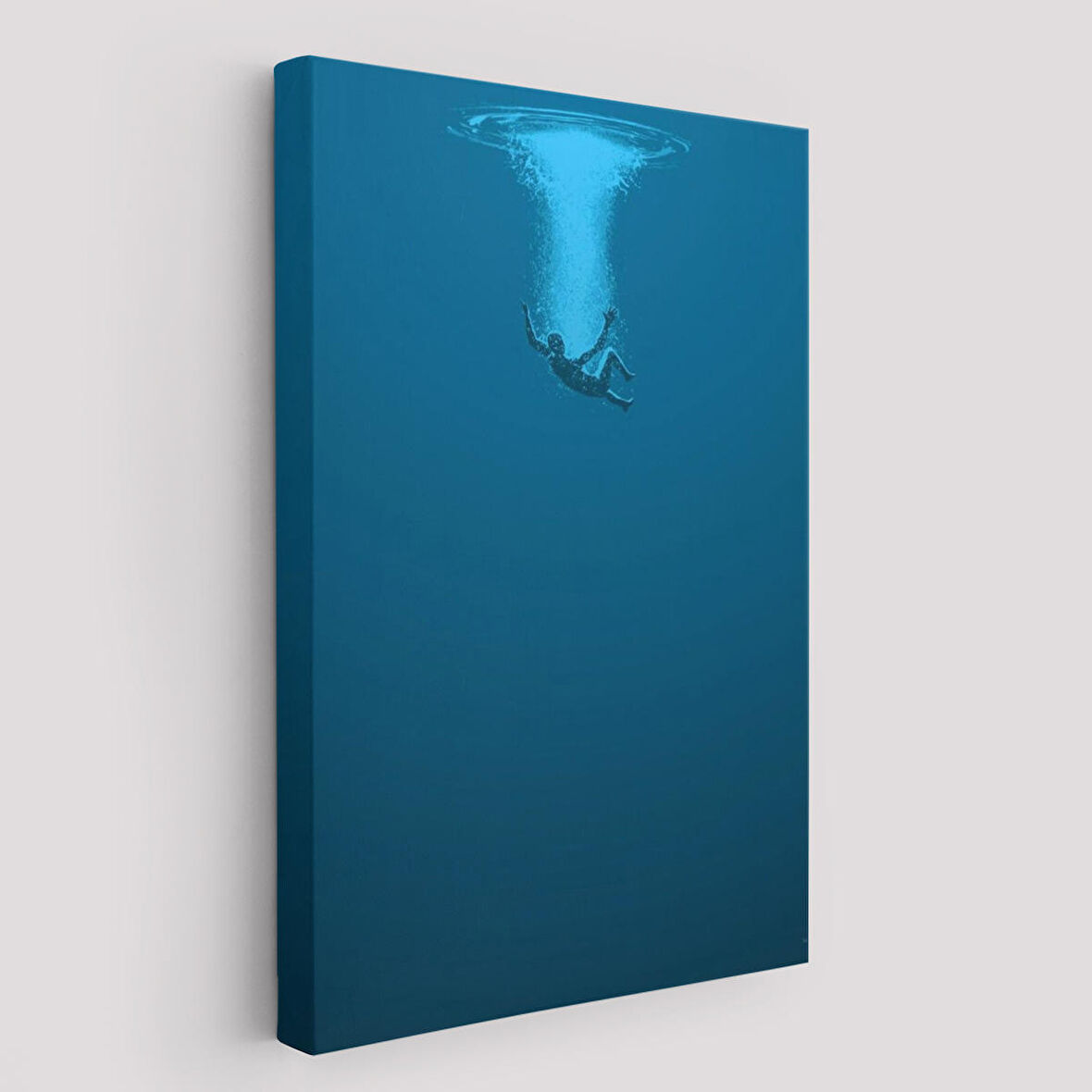 Denize Düşen Çocuk Kanvas Tablo, "Herkes yüzerken boğulmak gibidir."-5208