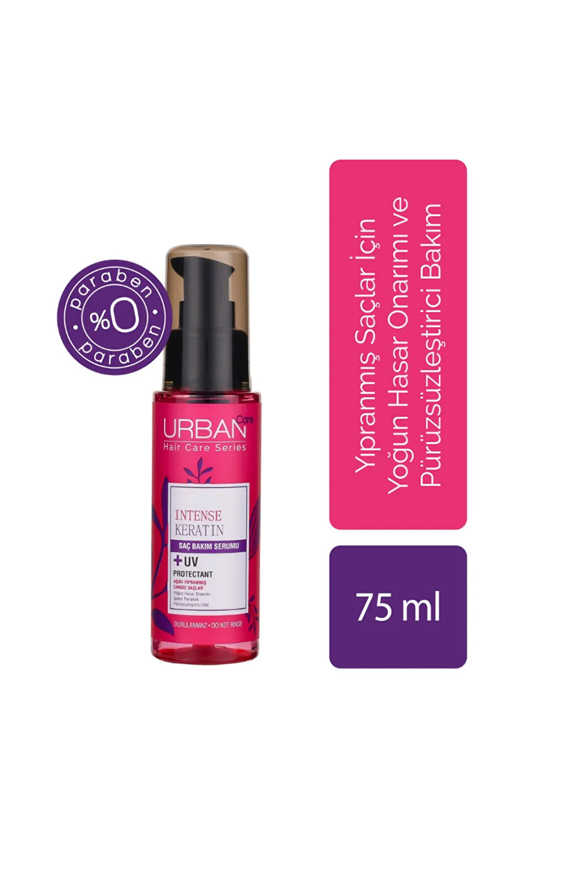 Intense Keratin Ipeksi Yumuşaklıkta Pürüzsüz Saçlar Için Süper Saç Serumu 75 Ml