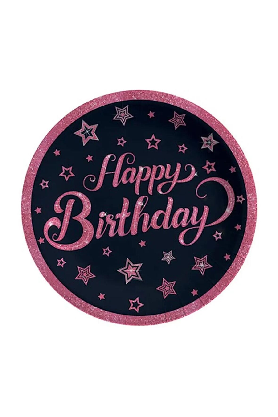 Pink Stars Temalı Lisanslı Karton Tabak 8'li 