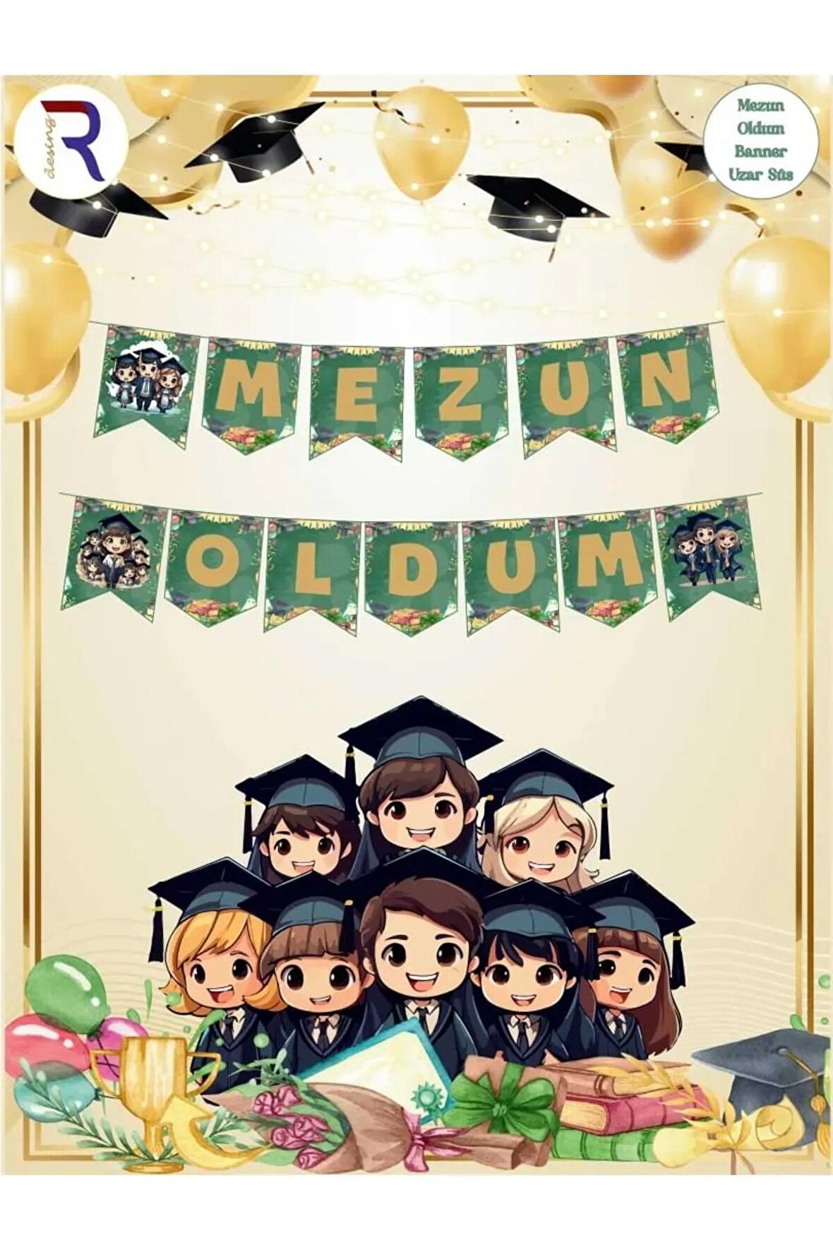 Mezun Oldum Zigzag Banner