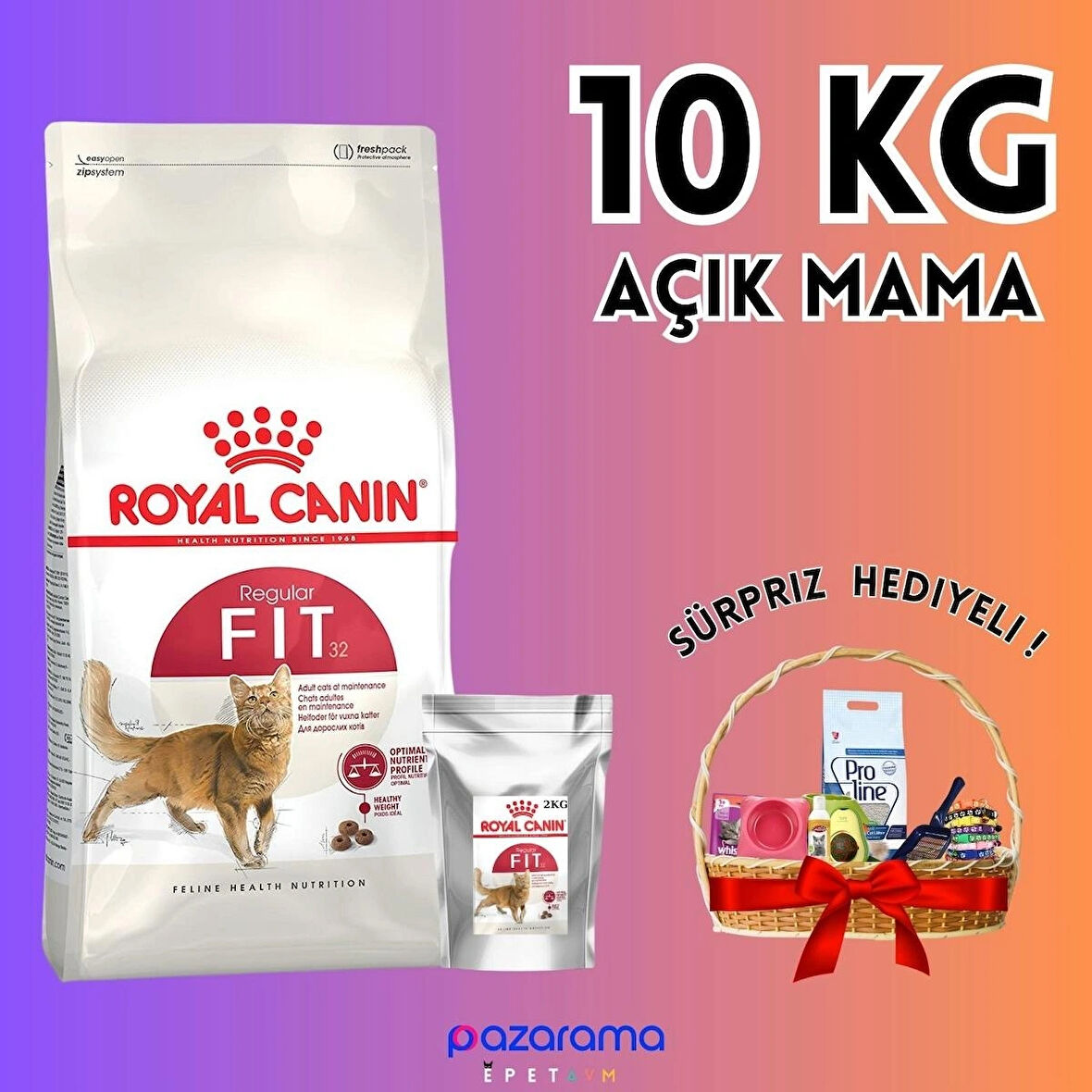 Royal Canin FHN Fit 32 Yetişkin Kedi Açık Mama 10 KG - HEDİYELİ PAKET