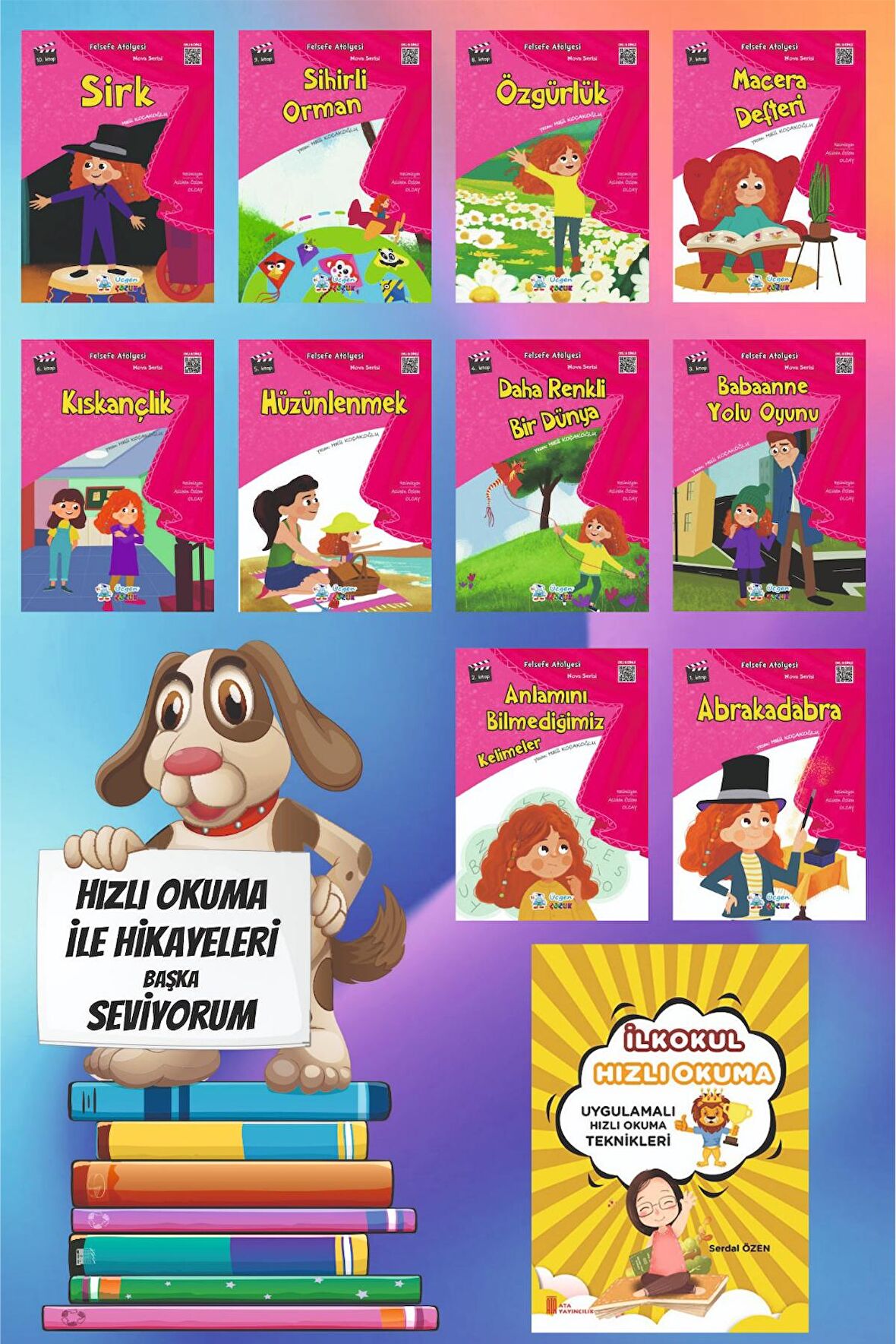 2 ve 3.Sınıflar İçin Felsefe Atölyesi (10 Kitap)+Hızlı Okuma