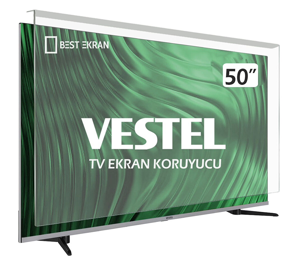 VESTEL 50UV9750 TV EKRAN KORUYUCU - Vestel 50" inç 126 cm 4K Ultra HD Smart VİDAA  Kırılmaz Ekran Koruyucu