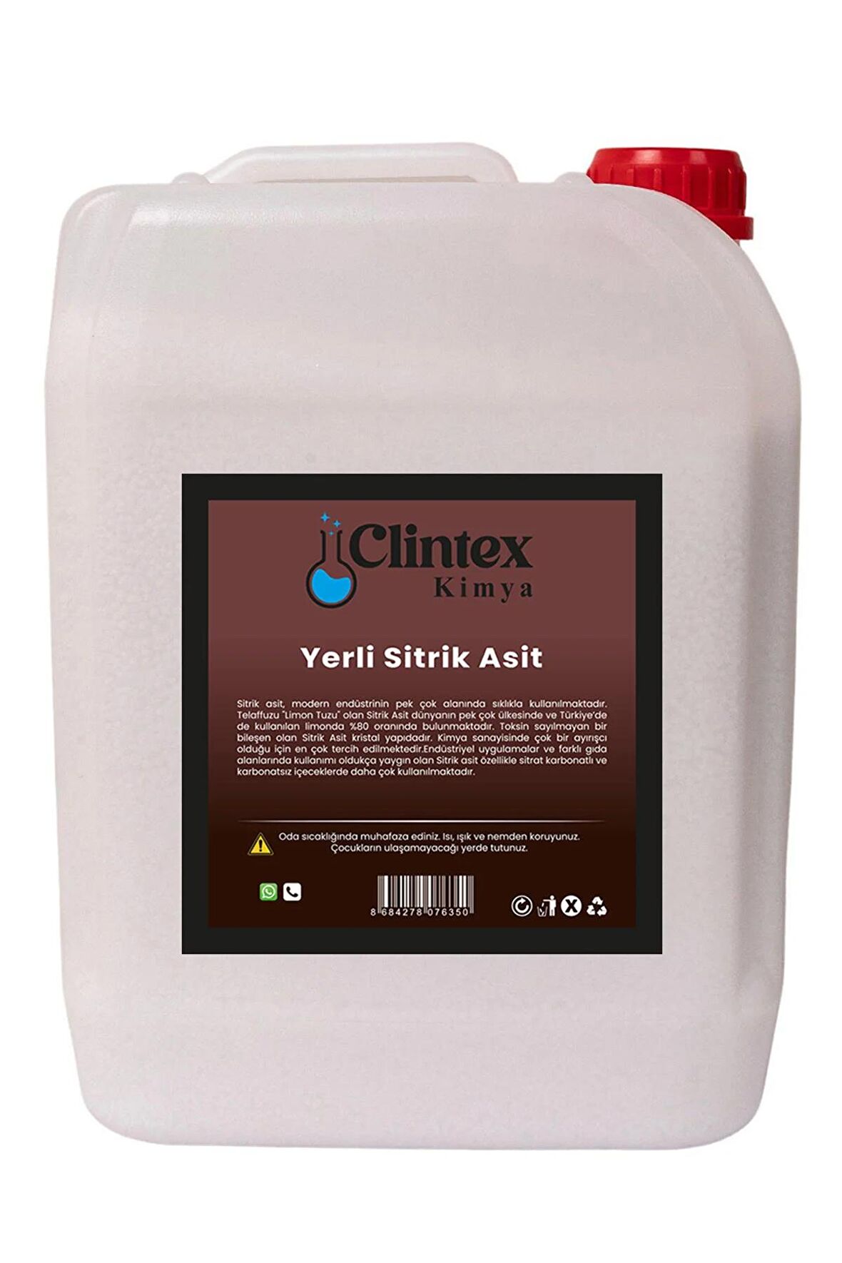 Clintex Kimya Saf Yerli Sitrik Asit 5 Kg