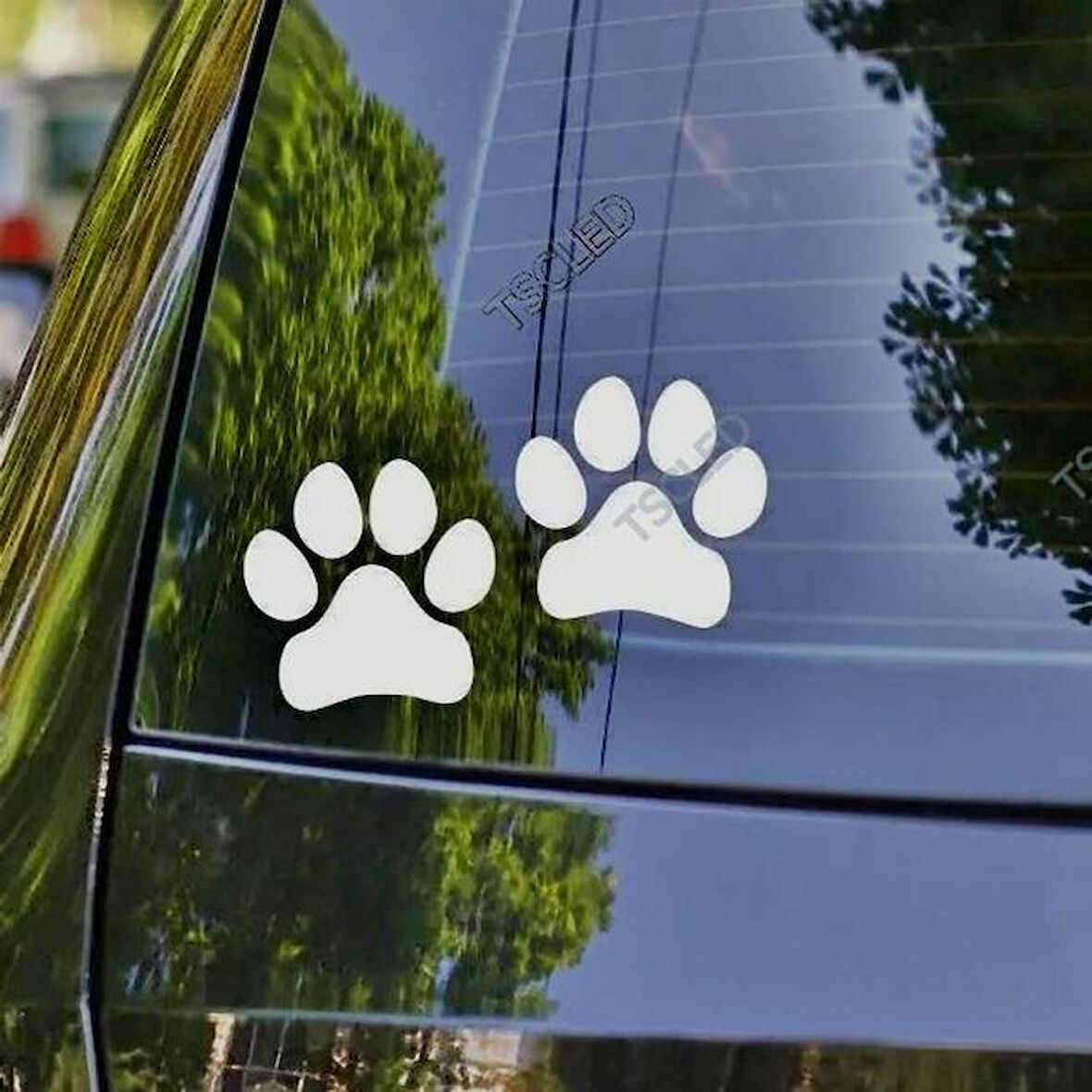 4 Adet Köpek Patisi Araba Arka Cam Sticker