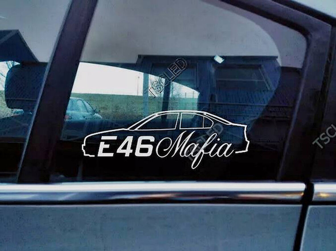 46 sedan 320i Kelebek Cam Araba oto Sticker 19 cm 2 Adet