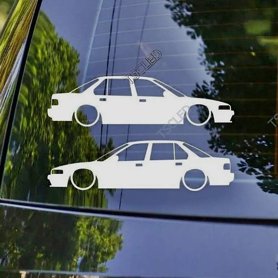 Accord Sedan CB7 Kelebek Cam Oto Sticker 17 CM 2 Adet