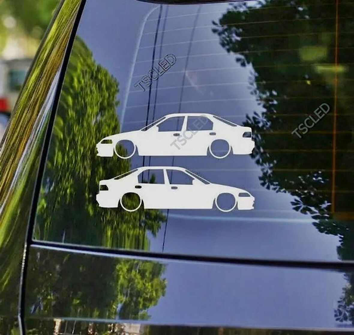 Civic EG EH Sedan Kelebek Cam Oto Sticker 17 CM 2 Adet