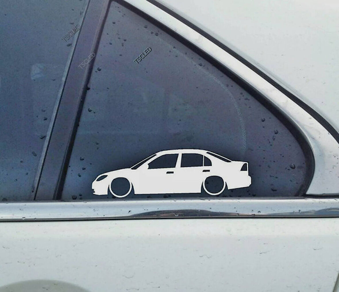 Civic ES sedan 2004-2005 Kelebek Cam Oto Sticker 17 CM 2 Adet