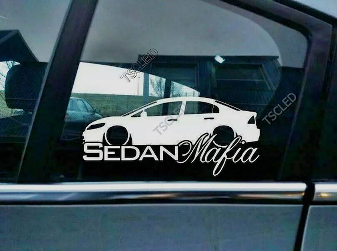 Civic FA  FD sedanKelebek Cam Araba oto Sticker 19 cm 2 Adet