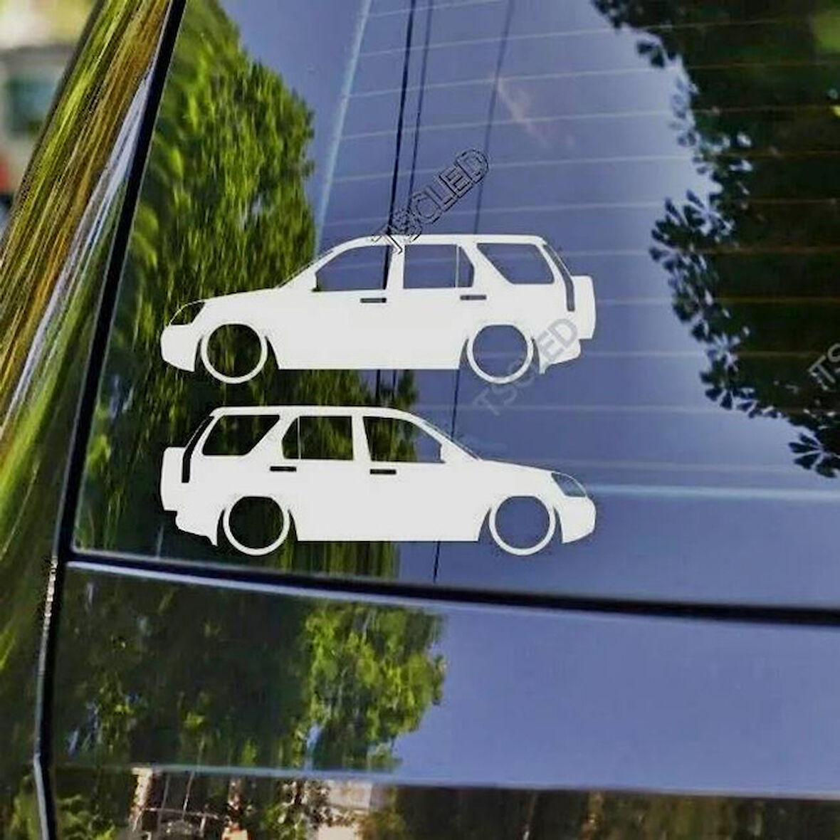 CRV 2nd gen Kelebek Cam Oto Sticker 17 CM 2 Adet