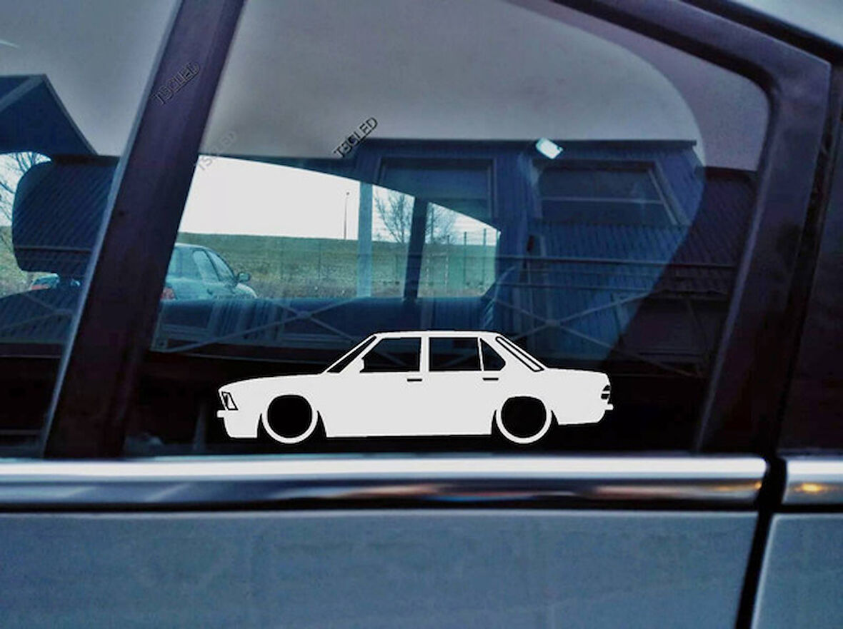 E28 535i Kelebek Cam Oto Sticker 17 CM 2 Adet